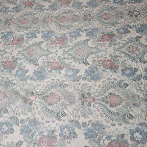 Upholstery Tapestry Fabric Material Renaissance Baroque Blue Cream 56" Wide by Y